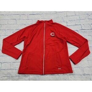 Cincinnati Reds Under Armour WOMENS SIZE XL Full Zip MLB Jacket Cold Gear